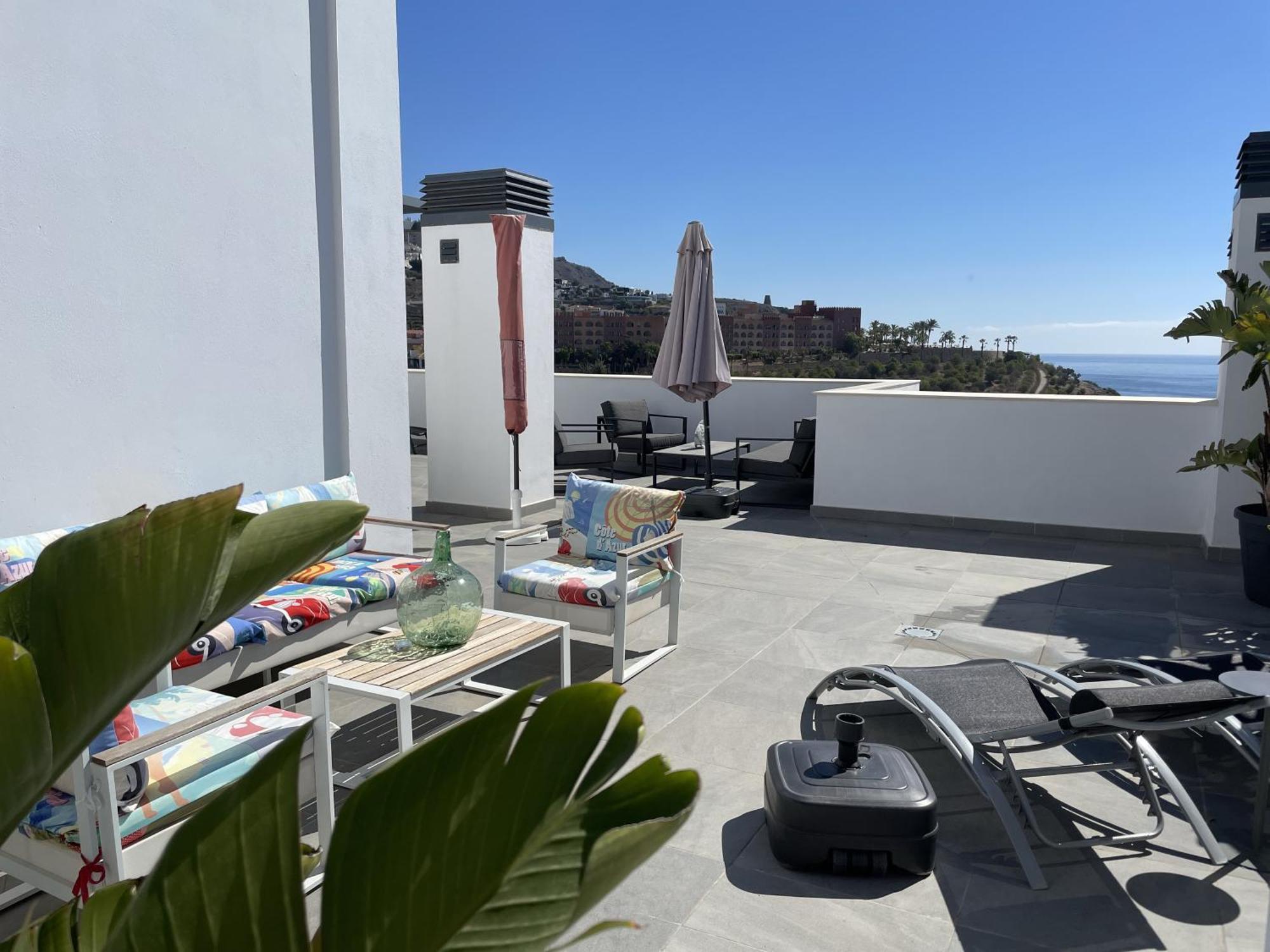 Sunny Penthouse Beach Apartment With Panoramic Views Альмуньекар Экстерьер фото