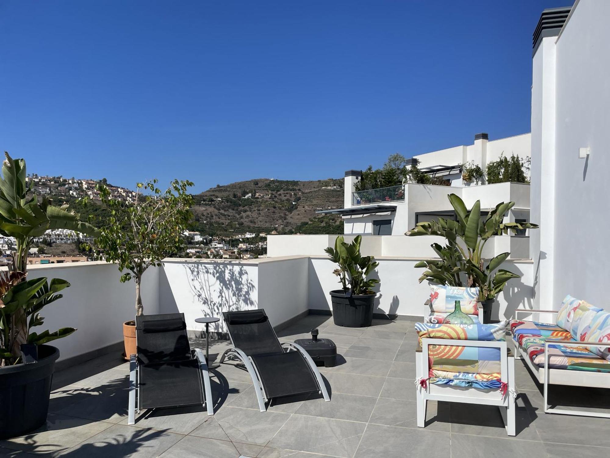 Sunny Penthouse Beach Apartment With Panoramic Views Альмуньекар Экстерьер фото